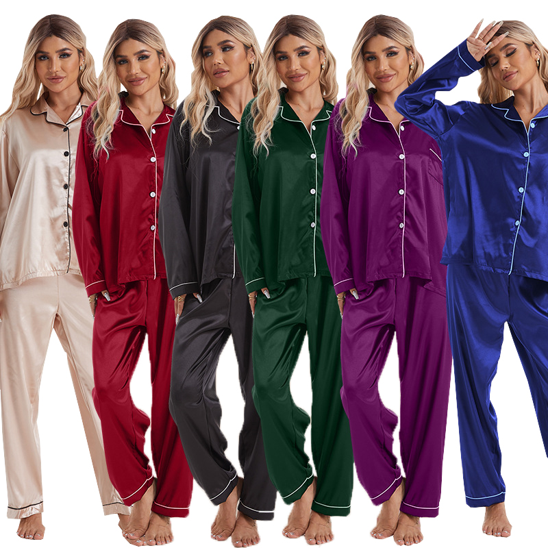 Customizable Satin Pajama Sets For Men And Women