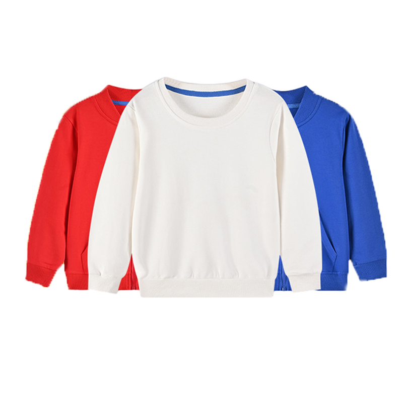 Toddler Solid Color Casual Sweatshirt Long Sleeve Pullover Sweatshirt