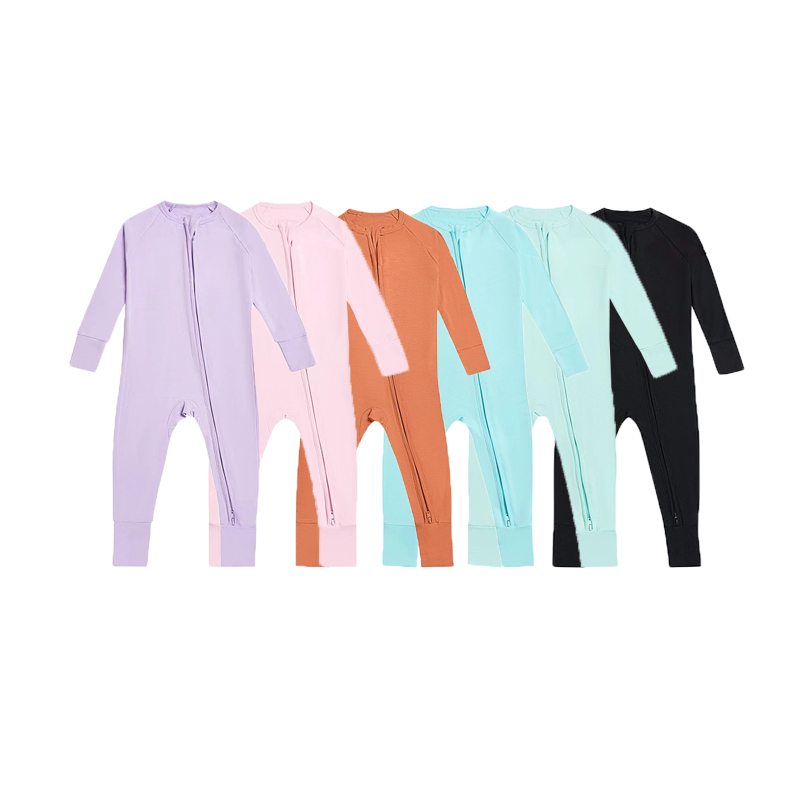 Bamboo Baby Pajamas Zipper Footie Pajamas Romper