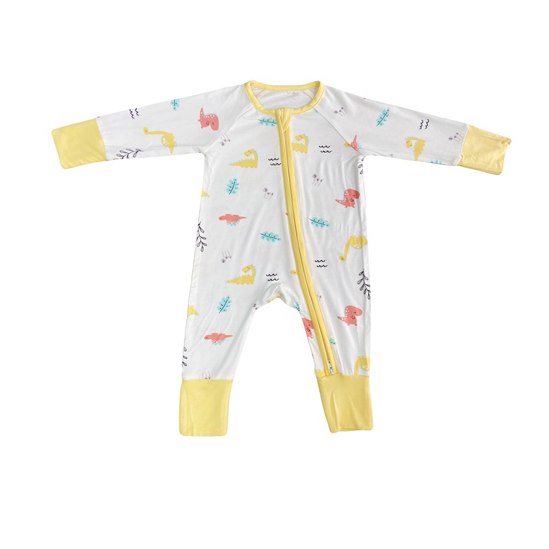 Bamboo Baby Rompers Zipper Footie Pajamas Convertible Romper