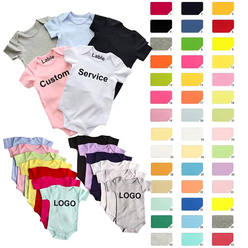Customized Newborn Baby Onesie Combed Cotton Baby Girl Romper Infant Bodysuit